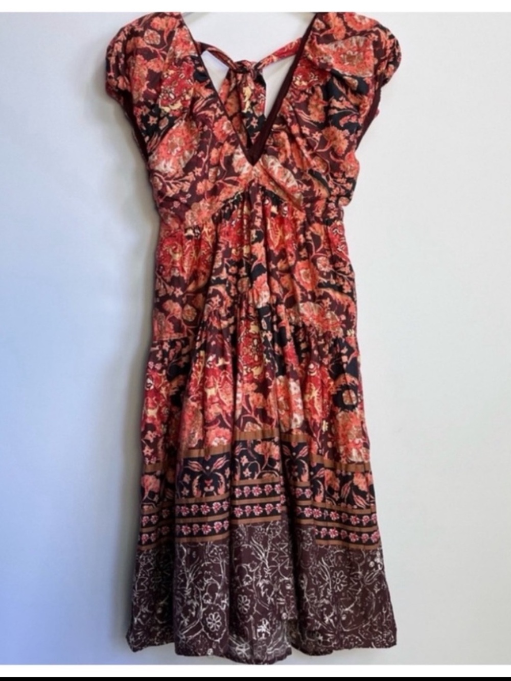 NWT Anthropologie Printed Floral Summer Babydoll  Dress, size 8 - Picture 9 of 16